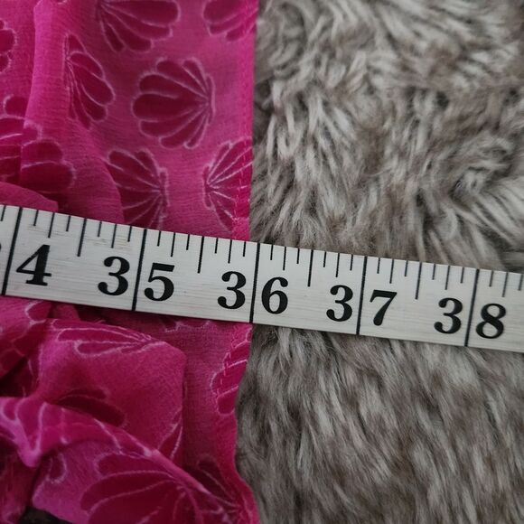 Free People Silver Honey Mini Wrap Dress Shell Print Berry Combo Pink Size Large - Picture 14 of 14